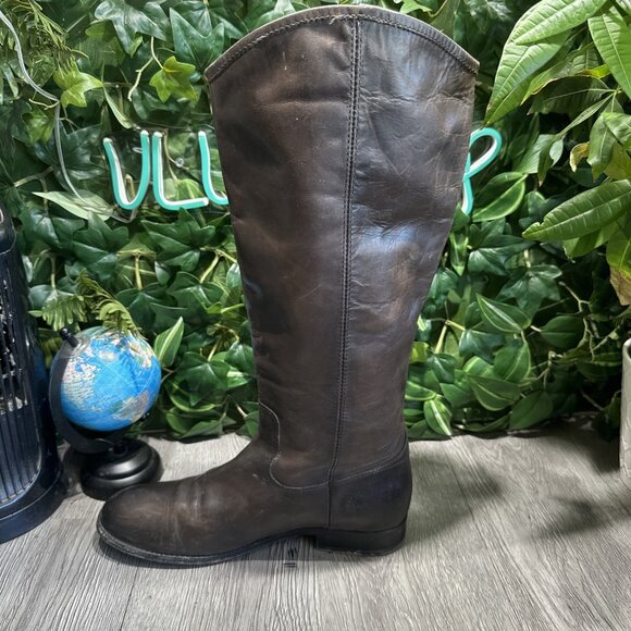 Frye Melissa Button 2 Brown Leather Knee High Riding Boots Equestrian Women 9 B - Picture 8 of 12